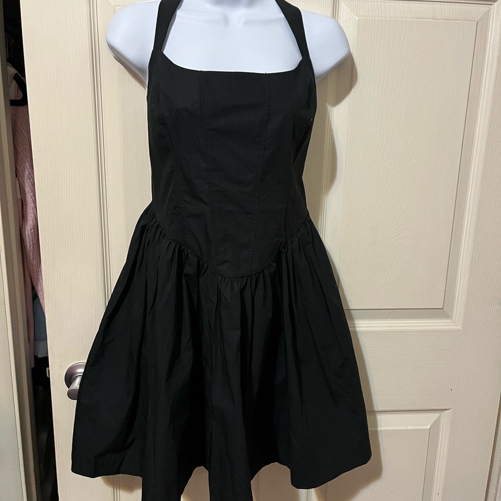 a new day Black Mini Dress with Pockets